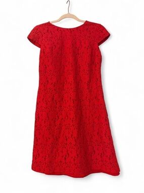Tommy Hilfiger Red Floral Lace Dress – Size 4
